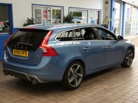 USED 2013 63 VOLVO V60 2.0 D4 R-Design Lux Nav Estate 5dr Diesel Manual Euro 5 (s/s) (163 ps) &pound;35 ROAD TAX SAT NAV HEATED SEATS PART LEATHER INTERIOR CRUISE CONTROL PARKING SENSORS 3 OWNERS SERVICE HISTORY