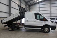 USED 2019 19 FORD TRANSIT 350 2.0 ECOBLUE 130PS RWD (DRW) DOUBLE CAB TIPPER - NO VAT 