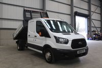 USED 2019 19 FORD TRANSIT 350 2.0 ECOBLUE 130PS RWD (DRW) DOUBLE CAB TIPPER - NO VAT 