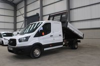 USED 2019 19 FORD TRANSIT 350 2.0 ECOBLUE 130PS RWD (DRW) DOUBLE CAB TIPPER - NO VAT 
