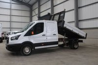 USED 2019 19 FORD TRANSIT 350 2.0 ECOBLUE 130PS RWD (DRW) DOUBLE CAB TIPPER - NO VAT 