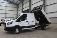 USED 2019 19 FORD TRANSIT 350 2.0 ECOBLUE 130PS RWD (DRW) DOUBLE CAB TIPPER - NO VAT 