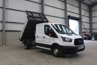 USED 2019 19 FORD TRANSIT 350 2.0 ECOBLUE 130PS RWD (DRW) DOUBLE CAB TIPPER - NO VAT 