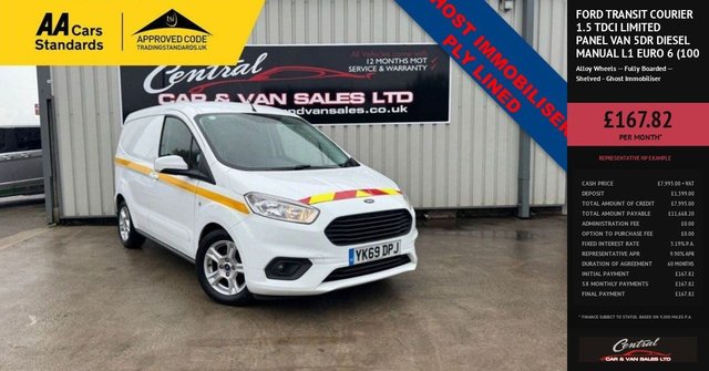 View our Ford Transit Courier 1.5 TDCi Limited Panel Van 5dr Diesel Manual L1 Euro 6 (100 ps) Shelved - Ghost Immobilser