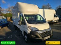 USED 2021 21 CITROEN RELAY 2.2 BlueHDi Luton w/ Tail Lift, 58,000 miles, 1 owner, Full Service History, Euro 6, 6 Speed Manual, Air Con, Bluetooth, DAB +VAT @20%! This 2021 Citroen Relay 2.2 BlueHDi 35 X Platform Cab L3 Euro 6 (s/s) 2dr is a standout example, boasting a single owner from new and an impressively low mileage of just 58,800 miles for its age. Powered by a robust 2.2 litre diesel engine delivering a strong 138 bhp, this Euro 6 compliant van is ready for work. It comes with a 3 month warranty for your peace of mind, and a full 12 months MOT will be provided upon purchase, ensuring its roadworthiness. Inside, you'll find a DAB radio complete wi