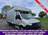 USED 2022 71 MERCEDES-BENZ SPRINTER 2.1 314Cdi 3.5t. Lwb 4.2m Curtainside Tail Lift, Air Con, Euro 6,140Bhp FREE Delivery | Finance | Part Ex |