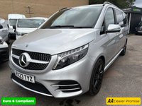 USED 2023 23 MERCEDES-BENZ V-CLASS 2.0 V220d AMG Line Executive Van, 61,500 miles, FSH, 8 seats, Full Leather leather, sat nav, TV In Rear, starlight roof, auto, Euro 6 ULEZ NO VAT! Approved Cars and Finance are pleased to offer this Mercedes Benz V-Class V220d AMG Line Executive Van with 61,500 miles and a full service History, ULEZ Complaint Euro 6 diesel 8 Seater vehicle with a Fantastic spec, previous sue fo the vehicle was for Excetive Driving due to the extras in which this vehicle has, In the Rear of cabin there is 6 Full leather seats, Starlight Headliner, 32 Inch TV, Electric doors and much much more. In the front of the cabin there is Wireless phone charging, a Co
