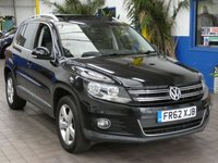 USED 2012 62 VOLKSWAGEN TIGUAN 2.0 TDI BlueMotion Tech SE SUV 5dr Diesel DSG 4WD Euro 5 (s/s) (140 ps) SAT NAV SUNROOF HEATED LEATHER INTERIOR CRUISE CONTROL PARKING SENSORS 4 OWNERS 12 SERVICES TO 98K MILES INC CAMBELT