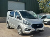 USED 2018 68 FORD TRANSIT CUSTOM 2.0 ECOBLUE 105PS DOUBLE CAB CREW VAN 6 SEAT L1 H1 - NO VAT 