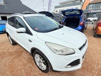 USED 2013 13 FORD KUGA 2.0 TDCi Titanium X SUV 5dr Diesel Manual 2WD Euro 5 (140 ps) Top of the Range  - Pano Roof - White and a FSH
