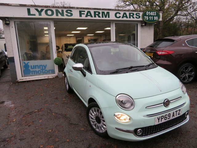 2019 69 Fiat 500 1.2 Lounge Hatchback 3dr Petrol Manual Euro 6 (s/s) (69 bhp)