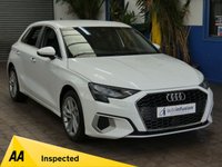 USED 2021 21 AUDI A3 1.0 TFSI 30 Sport Sportback 5dr Petrol S Tronic Euro 6 (s/s) (110 ps) SAT NAV ANDROID APPLE CARPLAY LEATHER CRUISE CONTROL PARKING SENSORS 1 OWNER EXCELLENT SERVICE HISTORY WARRANTY
