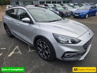 USED 2019 69 FORD FOCUS Silver 1.0T EcoBoost Estate, 55,600 miles 2 owners, Euro 6 ULEZ compliant, 6-Speed Manual, Sat Nav, Heated seats, Panoramic roof, Alloys, great spec. This 2019 Ford Focus T Active X presents an excellent opportunity with its MOT valid until October 2026, offering peace of mind for the coming years. This Euro 6 compliant model features a 1.0L petrol engine and is presented in the Active X trim. Inside, you'll find a wealth of desirable features designed for comfort and convenience, including a B&O PLAY Premium Audio System for an enhanced listening experience, front and rear parking sensors with parking assistance, and heated front seats f