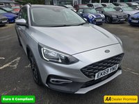 USED 2019 69 FORD FOCUS Silver 1.0T EcoBoost Estate, 55,600 miles 2 owners, Euro 6 ULEZ compliant, 6-Speed Manual, Sat Nav, Heated seats, Panoramic roof, Alloys, great spec. This 2019 Ford Focus T Active X presents an excellent opportunity with its MOT valid until October 2026, offering peace of mind for the coming years. This Euro 6 compliant model features a 1.0L petrol engine and is presented in the Active X trim. Inside, you'll find a wealth of desirable features designed for comfort and convenience, including a B&O PLAY Premium Audio System for an enhanced listening experience, front and rear parking sensors with parking assistance, and heated front seats f