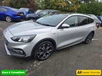 USED 2019 69 FORD FOCUS Silver 1.0T EcoBoost Estate, 55,600 miles 2 owners, Euro 6 ULEZ compliant, 6-Speed Manual, Sat Nav, Heated seats, Panoramic roof, Alloys, great spec. This 2019 Ford Focus T Active X presents an excellent opportunity with its MOT valid until October 2026, offering peace of mind for the coming years. This Euro 6 compliant model features a 1.0L petrol engine and is presented in the Active X trim. Inside, you'll find a wealth of desirable features designed for comfort and convenience, including a B&O PLAY Premium Audio System for an enhanced listening experience, front and rear parking sensors with parking assistance, and heated front seats f