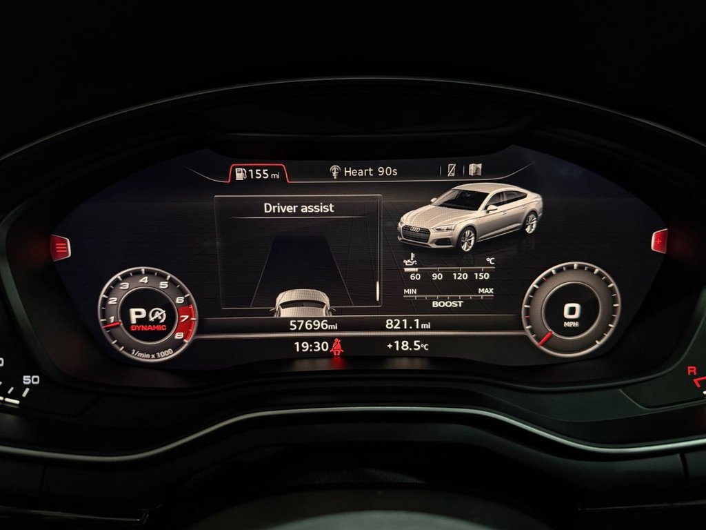 USED 2019 19 AUDI RS5 2.9 TFSI V6 Sport Edition Sportback 5dr Petrol Tiptronic quattro Euro 6 (s/s) (450 ps) PAN ROOF+R/CAMERA+APPLE CARPLAY
