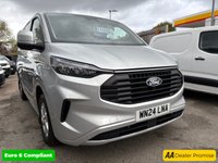 USED 2024 24 FORD TRANSIT CUSTOM Silver 2.0 EcoBlue Limited Van, 27,705 miles, 1 owner, Euro 6 ULEZ, 6-speed, A/C, Rear Camera, Alloy Wheeks, Full Service History, price +20% VAT. REAR VIEW CAMARA" APPLE CAR PLAY
