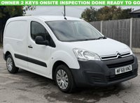 USED 2018 68 CITROEN BERLINGO 1.6 BlueHDi 850 Enterprise Panel Van 5dr Diesel Manual L1 (112 g/km, 100 bhp) This 2018 Citroen Berlingo 1.6 BlueHDi 850 Enterprise L1 5dr presents an exceptional ownership history, having been meticulously maintained by a single owner from new. This Euro 6 compliant diesel van boasts a robust 1.6 litre engine delivering 100 bhp, coupled with an impressive fuel economy of 66 mpg, making it an economical choice for your business needs. Its Enterprise trim level ensures a practical and functional interior, while the MOT remains valid until September 2026.