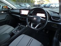 USED 2021 71 SEAT LEON 1.0 TSI EVO SE Dynamic 5d 110 S/S FULL SEAT SERVICE HISTORY, 1 OWNER, SAT NAV, FULL LINK FOR WIRELESS APPLE CARPLAY & WIRED ANDROID AUTO, DIGITAL COCKPIT, LANE ASSIST, PARK ASSIST, FRONT & REAR PARKING SENSORS WITH DISPLAY, CRUISE CONTROL & SPEED LIMITER, DAB RADIO, BLUETOOTH, VOICE CONTROL, FRONT ASSIST, MANUAL 6 SPEED GEARBOX, 17 INCH ALLOYS, LEATHER FLAT BOTTOM MULTIFUNCTION STEERING WHEEL, AUTO HEADLIGHTS, KEYLESS START, AUTO HOLD, USB C PORTS, CLIMATE CONTROL, ILLUMINATNG VANITY MIRRORS, ISO FIX, TRIP COMPUTER