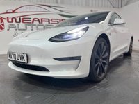USED 2020 70 TESLA Model 3 (Dual Motor) Performance Saloon 4dr Electric Auto 4WDE (Performance Upgrade) (449 bhp) 2 keys, white leather, pan roof,NAV