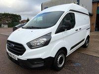 USED 2021 21 FORD TRANSIT CUSTOM Leader L1 H2 2.0 300 EcoBlue Diesel SWB High Top Panel Van Manual Euro 6 (s/s) (130 bhp) Only 70,517 miles - 4 services - Genuine Ford wet belt recently fitted - EURO 6, high top, short wheelbase, A/C, Bluetooth, rear parking sensors, E/W, DAB Radio, USB port, driver's airbag, factory fitted bulkhead, side loading door, ply lined, remote Central Locking, security locks, finance arranged on site & 6 months premium Autoguard warranty