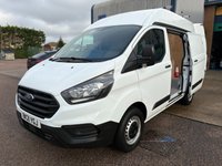 USED 2021 21 FORD TRANSIT CUSTOM Leader L1 H2 2.0 300 EcoBlue Diesel SWB High Top Panel Van Manual Euro 6 (s/s) (130 bhp) Only 70,517 miles - 4 services - Genuine Ford wet belt recently fitted - EURO 6, high top, short wheelbase, A/C, Bluetooth, rear parking sensors, E/W, DAB Radio, USB port, driver's airbag, factory fitted bulkhead, side loading door, ply lined, remote Central Locking, security locks, finance arranged on site & 6 months premium Autoguard warranty