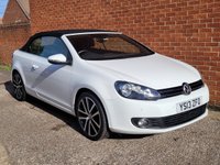 USED 2013 13 VOLKSWAGEN GOLF 2.0 TDI BlueMotion Tech GT Cabriolet 2dr Diesel DSG Euro 5 (s/s) (140 ps) 1 LADY OWNER