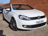 USED 2013 13 VOLKSWAGEN GOLF 2.0 TDI BlueMotion Tech GT Cabriolet 2dr Diesel DSG Euro 5 (s/s) (140 ps) 1 LADY OWNER