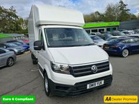 USED 2019 19 VOLKSWAGEN CRAFTER White 2.0 TDI CR35 Luton, 89,000 miles, 1 owner, Euro 6 ULEZ, 6-speed, Bluetooth, Electric Tail lift, Full Service History, great spec, + VAT @ 20%! This 2019 Volkswagen Crafter presents an exceptional ownership history, having been meticulously maintained by a single owner from new.  This 2.0 TDI CR35 Startline RWD LWB Euro 6 (s/s) 2dr model boasts a robust 2.0 litre diesel engine delivering a strong 138 bhp.  With a towing weight of 3000 kg and MOT valid until June 2026, it is ready for demanding tasks.  The Startline trim includes the Composition Audio system with Bluetooth connectivity, ensuring you stay connected on the go.  This Crafte
