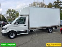 USED 2019 19 VOLKSWAGEN CRAFTER White 2.0 TDI CR35 Luton, 89,000 miles, 1 owner, Euro 6 ULEZ, 6-speed, Bluetooth, Electric Tail lift, Full Service History, great spec, + VAT @ 20%! This 2019 Volkswagen Crafter presents an exceptional ownership history, having been meticulously maintained by a single owner from new.  This 2.0 TDI CR35 Startline RWD LWB Euro 6 (s/s) 2dr model boasts a robust 2.0 litre diesel engine delivering a strong 138 bhp.  With a towing weight of 3000 kg and MOT valid until June 2026, it is ready for demanding tasks.  The Startline trim includes the Composition Audio system with Bluetooth connectivity, ensuring you stay connected on the go.  This Crafte