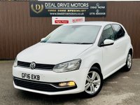 USED 2016 16 VOLKSWAGEN POLO 1.0 BlueMotion Tech Match Hatchback 5dr Petrol Manual Euro 6 (s/s) (60 ps) ULEZ | Low Running Costs