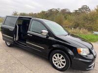 USED 2013 63 CHRYSLER GRAND VOYAGER 2.8 CRD Limited MPV 5dr Diesel Auto Euro 5 (178 bhp) HEATED FRONT & 2ND ROW SEATS + STOW & GO + COLOURED REVERSING CAMERA WITH REAR PARK ASISST + DUAL 9' REAR SCREENS WITH DVD SYSTEM + 7 SEATER AUTOMATIC MODEL + U-CONNECT GPS NAVIGATION + 8-WAY ELECTRIC FRONT SEATS WITH MEMORY FUNCTION + POWERED TAILGATE + BLIND SPOT & CROSS PATH DETECTION + CRUISE CONTROL + AUTOMATIC HEADLIGHTS + ELECTRIC REAR SLIDING DOORS + REAR TABLE TRAYS + VOICE COMMAND + 17' ALUMINIUM ALLOY WHEELS WITH TPMS
