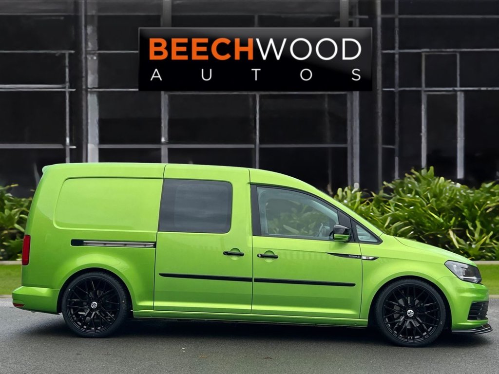USED 2020 70 VOLKSWAGEN CADDY MAXI 2.0 TDI C20 Crew Van Double Cab 5dr Diesel Manual LWB Euro 6 (s/s) (102 ps) CARPET LINED REAR / COILOVERS