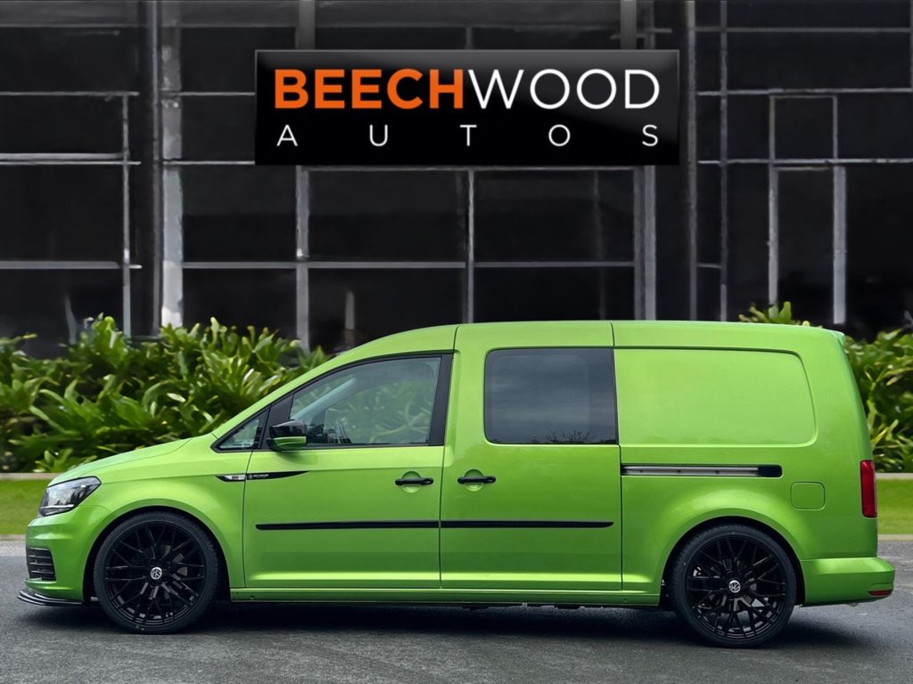 USED 2020 70 VOLKSWAGEN CADDY MAXI 2.0 TDI C20 Crew Van Double Cab 5dr Diesel Manual LWB Euro 6 (s/s) (102 ps) CARPET LINED REAR / COILOVERS