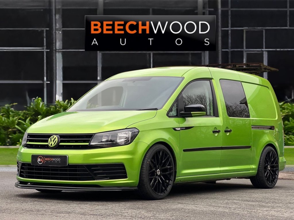 USED 2020 70 VOLKSWAGEN CADDY MAXI 2.0 TDI C20 Crew Van Double Cab 5dr Diesel Manual LWB Euro 6 (s/s) (102 ps) CARPET LINED REAR / COILOVERS