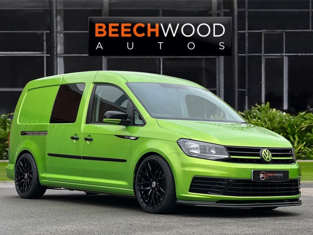 USED 2020 70 VOLKSWAGEN CADDY MAXI 2.0 TDI C20 Crew Van Double Cab 5dr Diesel Manual LWB Euro 6 (s/s) (102 ps) CARPET LINED REAR / COILOVERS