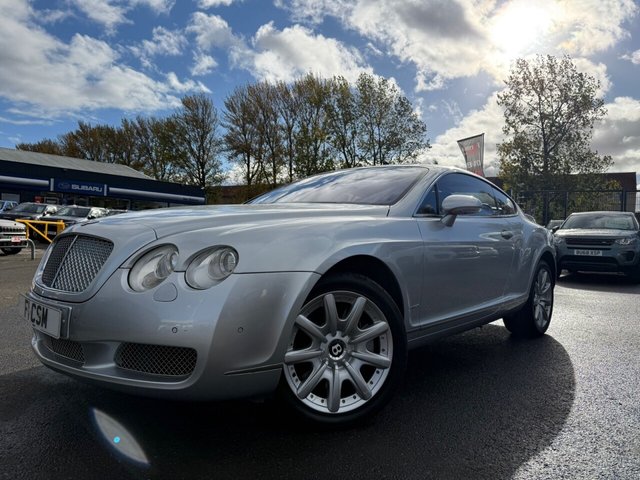 2004 54 BENTLEY CONTINENTAL 6.0 GT Coupe 2dr Petrol Automatic (410 g/km, 552 bhp) A STUNNING ADDITION TO OUR FORECOURT, JUST IN THE DOOR+STUNNING METALLIC SILVER FINISH+LOVELY MILEAGE+GREAT SERVICE HISTORY+FULL LEATHER INTERIOR+SATELLITE NAVIGATION+PARK ASSIST+CLIMATE CONTROL+19 INCH ALLOY WHEELS+A TRULY SPECIAL VEHICLE THATS NOT TO BE MISSED+CALL NOW FOR FULL SPECIFICATION+READY TO DRIVE AWAY TODAY!!!!!!!!!!!!!!!!!!!!!!!!!!!!!!!!!!!!!!!!