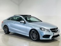USED 2015 15 MERCEDES-BENZ E-CLASS 2.1 E220d BlueTEC AMG Line Coupe 2dr Diesel G-Tronic+ Euro 6 (s/s) (177 ps) Panoramic Glass Roof | Bluetooth Media | Heated Seats | Black Leather | Sat Nav