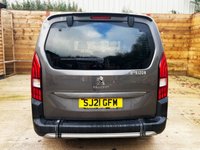 USED 2021 21 PEUGEOT RIFTER L2 LWB 5 Seat Petrol Auto Wheelchair Accessible Disabled Access Vehicle WAV 