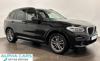 USED 2020 70 BMW X3 2.0 20d M Sport SUV 5dr Diesel Auto xDrive Euro 6 (s/s) (190 ps) Black Sapphire Metallic, Vernasca Oyster Leather, Wireless Charging, High Gloss Shadowline,