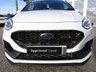 USED 2022 72 FORD FIESTA 1.5T EcoBoost ST-3 Hatchback 5dr Petrol Manual Euro 6 (s/s) (200 ps) Finished in FROZEN WHITE with contrasting EBONY SPORTS LEATHER ALCANTARA interior trim. It is impossible to ignore that this is one seriously fun car. If you are after some old-school hot hatch fun, the ST is hard to beat. Punching out 200 BHP faster than the old model. Features include SAT NAV, Rear View Camera, Cruise Control, Climate, Heated Seats, DAB, B/Tooth, LED day Lights, 2 Keys and much more. This Fiesta is a small car that you can really enjoy driving. Last Serviced at 30,023 miles.