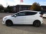 USED 2022 72 FORD FIESTA 1.5T EcoBoost ST-3 Hatchback 5dr Petrol Manual Euro 6 (s/s) (200 ps) Finished in FROZEN WHITE with contrasting EBONY SPORTS LEATHER ALCANTARA interior trim. It is impossible to ignore that this is one seriously fun car. If you are after some old-school hot hatch fun, the ST is hard to beat. Punching out 200 BHP faster than the old model. Features include SAT NAV, Rear View Camera, Cruise Control, Climate, Heated Seats, DAB, B/Tooth, LED day Lights, 2 Keys and much more. This Fiesta is a small car that you can really enjoy driving. Last Serviced at 30,023 miles.