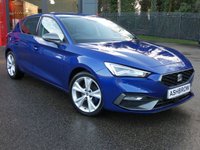 USED 2021 71 SEAT LEON 1.0 TSI EVO FR 5d 110 S/S 1 OWNER, FULL SERVICE HISTORY, SAT NAV, DIGITAL COCKPIT, 17 INCH ALLOYS, APPLE CARPLAY / ANDROID AUTO, PART LEATHER, PARK PILOT FRONT/REAR & SIDE, PARK ASSIST, DAB RADIO, BLUETOOTH, CRUISE CONTROL & SPEED LIMITER, LANE ASSIST, WIRELESS PHONE CHARGER, DRIVE PROFILE, 3 ZONE CLIMATE CONTROL, MANUAL 6 SPEED, FULL LED HEADLIGHTS WITH DAYTIME RUNNING LIGHTS, FLAT BOTTOM MFSW, POWER FOLDING MIRRORS, AUTO LIGHTS & WIPERS, VOICE CONTROL, AMBIENT LIGHTING, KEYLESS START