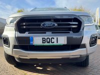 USED 2021 71 FORD RANGER 2.0 EcoBlue Wildtrak Pickup Double Cab 4 Door Moondust Silver Diesel Auto 4WD Euro 6 (s/s) (213 ps) MountainTop Roll Heated Leather Seats Sat Nav Apple Carplay Reverse Camera Roof Bars Polished Alloys Towbar