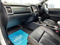 USED 2021 71 FORD RANGER 2.0 EcoBlue Wildtrak Pickup Double Cab 4 Door Moondust Silver Diesel Auto 4WD Euro 6 (s/s) (213 ps) MountainTop Roll Heated Leather Seats Sat Nav Apple Carplay Reverse Camera Roof Bars Polished Alloys Towbar
