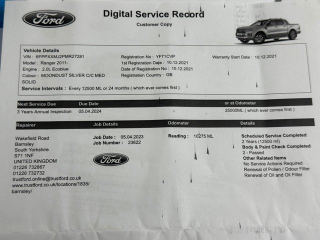 2021 Ford Ranger 2L Wildtrak 4dr - Photo 11