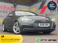 USED 2018 18 AUDI A5 2.0 TDI S line Coupe 2dr Diesel S Tronic Euro 6 (s/s) (190 ps) HUGE SPEC, 67.3 MPG!!!