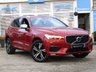 USED 2018 18 VOLVO XC60 2.0 D5 PowerPulse R-Design SUV 5dr Diesel Auto AWD Euro 6 (s/s) (235 ps) Finished in FUSION RED MET metallic with BLACK HEATED leather trim. This upmarket family SUV is sleek, stylish, comfortable and great fun to drive. It is a great choice if you are after a family car with a real feel-good factor. Features include, Heated Leather Seats, Virtual Dash, Power Gesture Rear Boot, 19" Alloys, Park Sensors, Sat Nav, DAB and much more. Dealer Serviced at 9295 miles, 14938 miles, 18416 miles, 23203