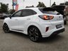 USED 2022 22 FORD PUMA 1.5T EcoBoost ST SUV 5dr Petrol Manual Euro 6 (s/s) (200 ps) Finished in FROZEN WHITE with HEATED PERFORMANCE LEATHER/ALCANTARA Trim. This Ford Puma certainly looks the part, it is the sportiest version of the Puma compact SUV, with meaner looks and a racier setup. Features include Sat Nav with Virtual Dash, DAB Radio, 19" ALLOYS, ST Performance Pack,  B/Tooth, Apple Play, B&O Premium Audio, Heated Seats and Steering Wheel and more. Dealer serviced at 6520 miles, 9719 miles, and at 14068 miles on 1/4/2025.