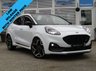USED 2022 22 FORD PUMA 1.5T EcoBoost ST SUV 5dr Petrol Manual Euro 6 (s/s) (200 ps) Finished in FROZEN WHITE with HEATED PERFORMANCE LEATHER/ALCANTARA Trim. This Ford Puma certainly looks the part, it is the sportiest version of the Puma compact SUV, with meaner looks and a racier setup. Features include Sat Nav with Virtual Dash, DAB Radio, 19" ALLOYS, ST Performance Pack,  B/Tooth, Apple Play, B&O Premium Audio, Heated Seats and Steering Wheel and more. Dealer serviced at 6520 miles, 9719 miles, and at 14068 miles on 1/4/2025.